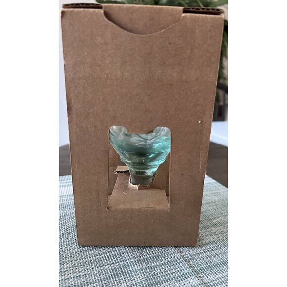 Vintage Libbey Spanish Green Glass Orchard #197 Goblet NEW Deadstock 16oz - Picture 3 of 6